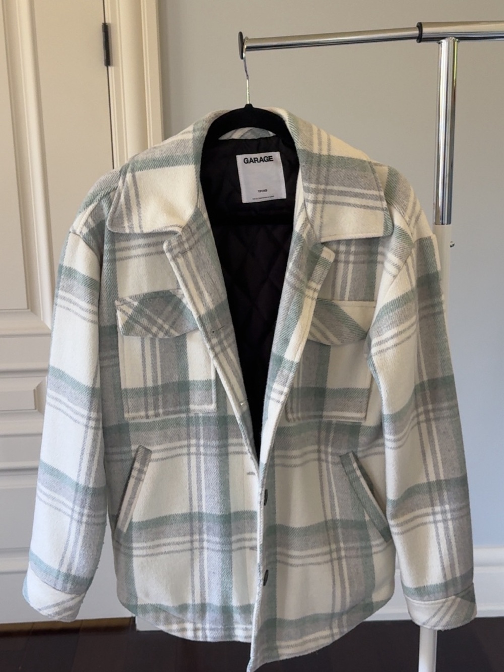 Garage Cream & Sage Winter Shacket